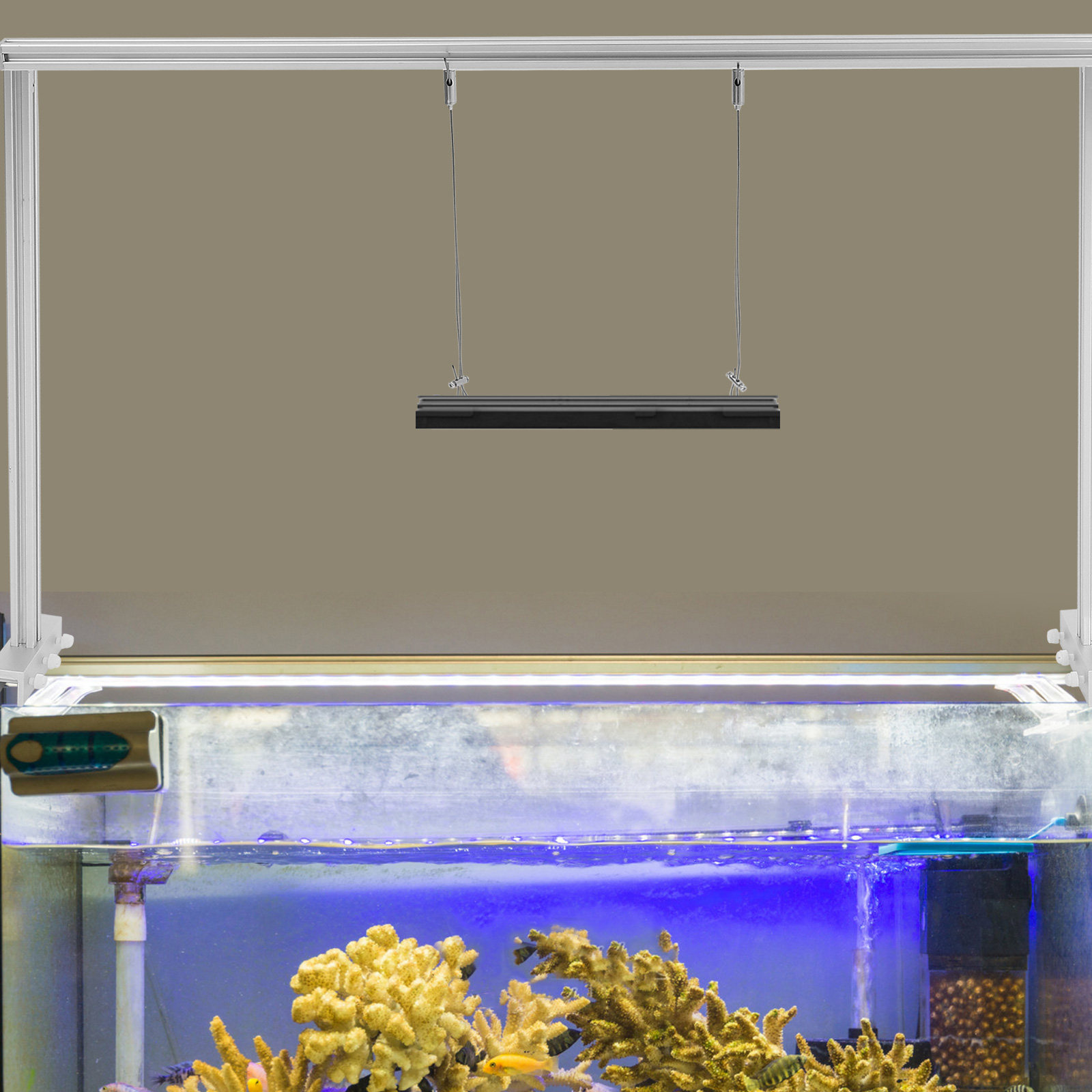 Planted Aquarium Hanging Light - 1Set Fish Tank Light Rack Aluminum