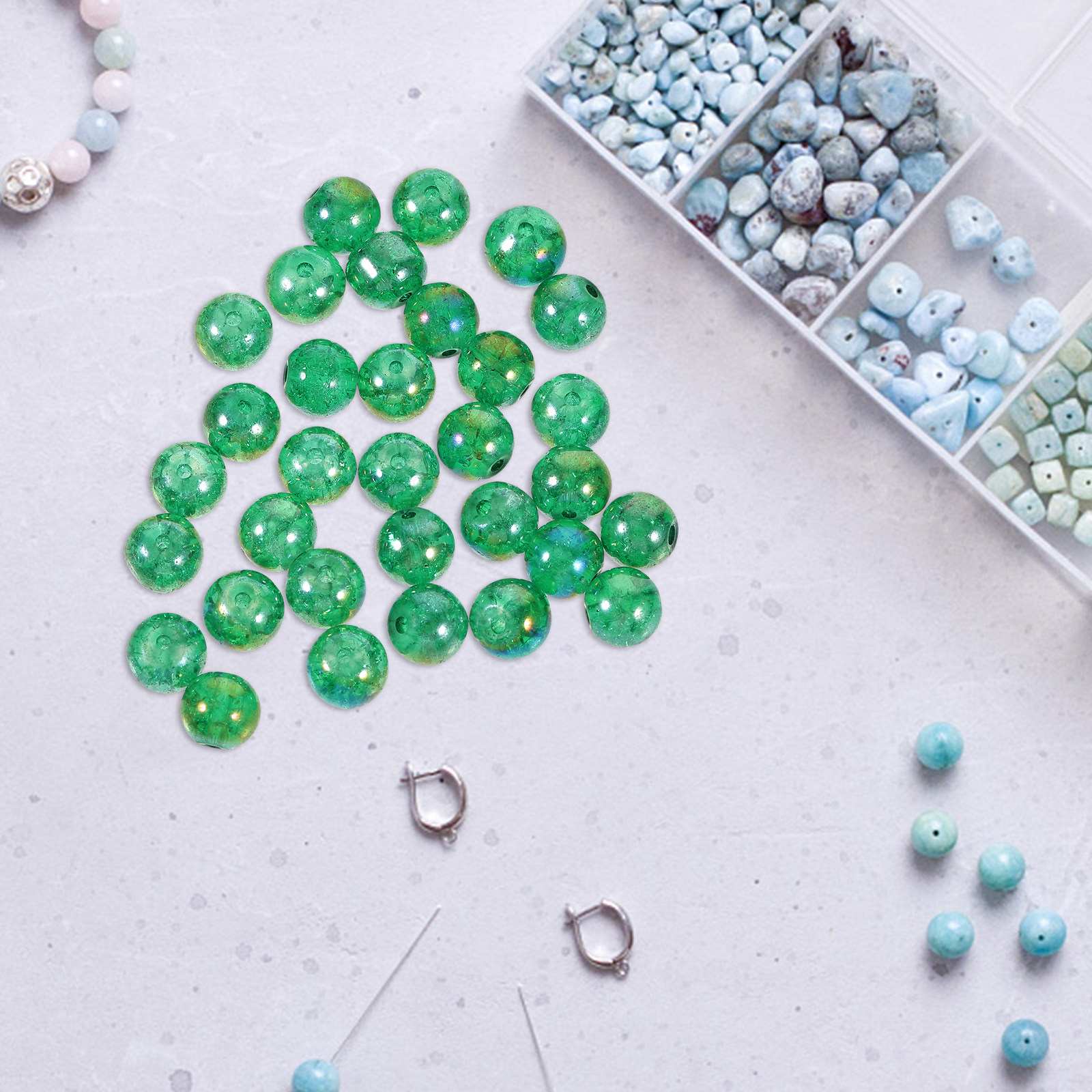 Aquarium Planted Tank - 50Pcs Glass Beads Decor for Aquarium