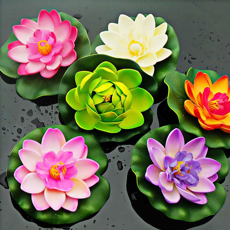 Aquarium Planted Tank - 10cm/18cm Artificial Lotus Fake Plant Pond