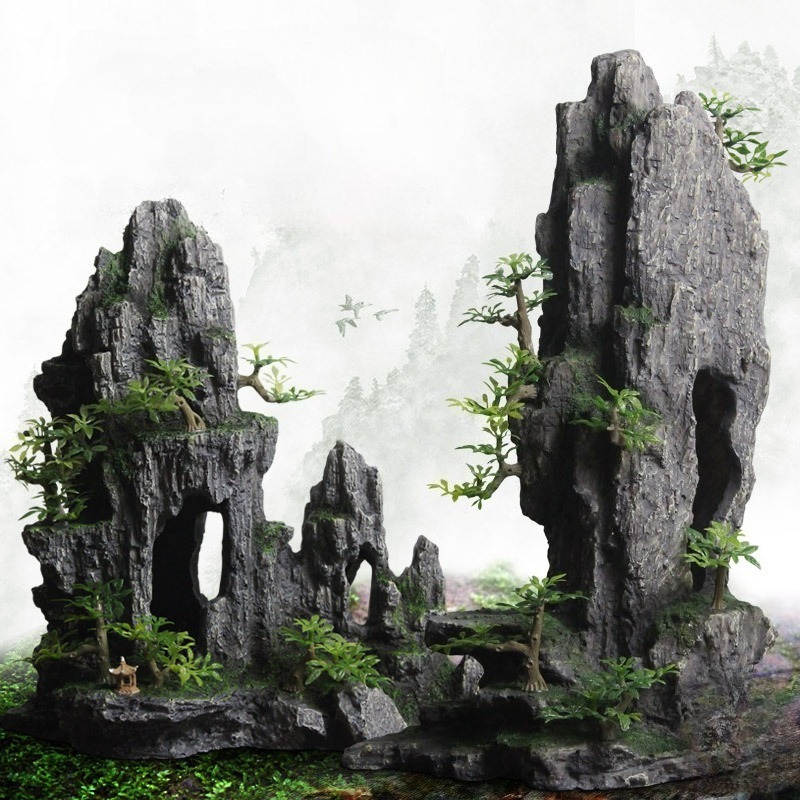 Aquarium Sand White - Aquarium Decor Stone Rockery Cave Ornament