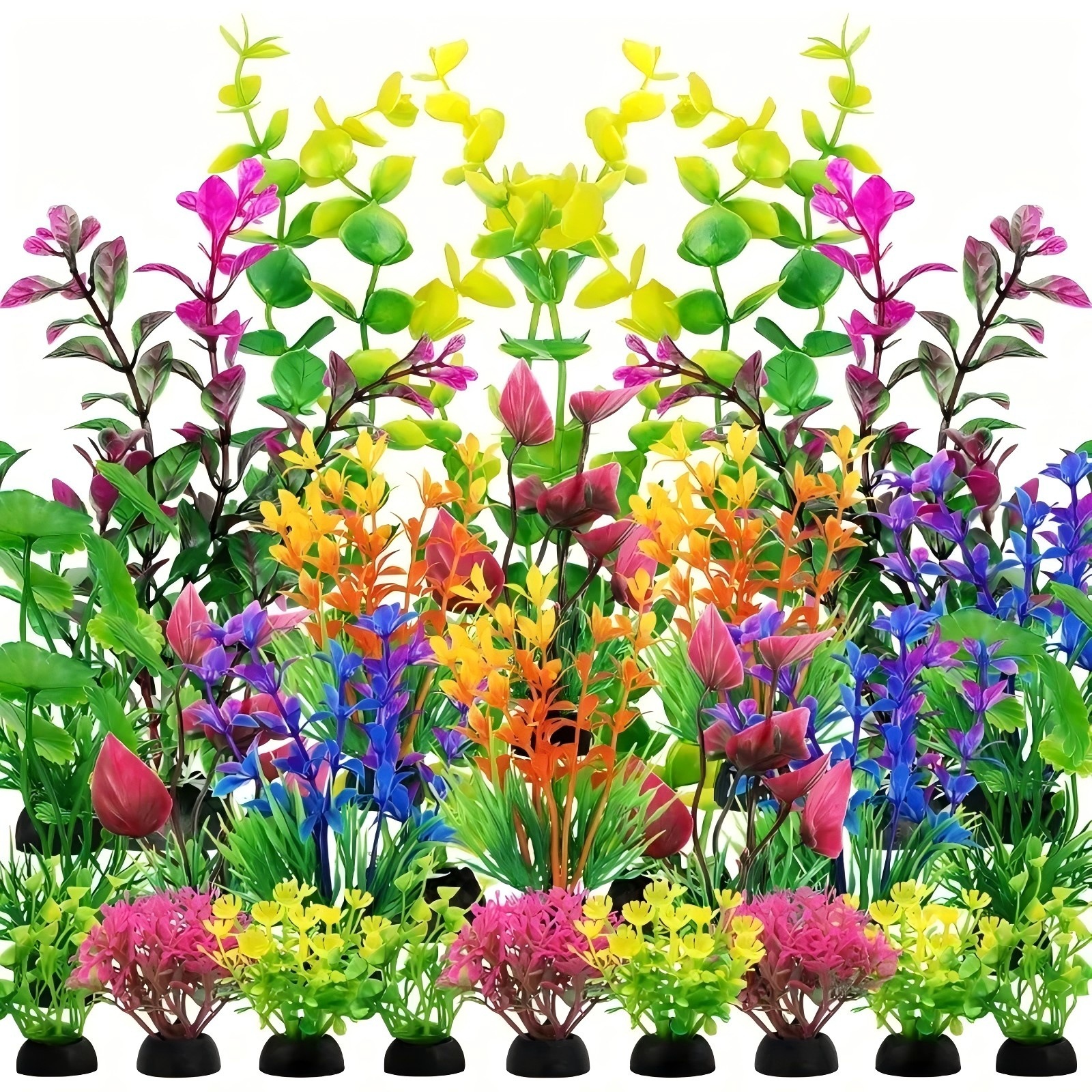 Planted Aquarium Kit - Aquarium Decor Set Artificial Plastic Plants