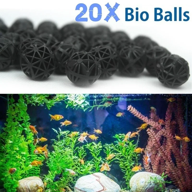 Planted Aquarium Media - 20Pcs 16mm Aquarium Filter Bio Balls