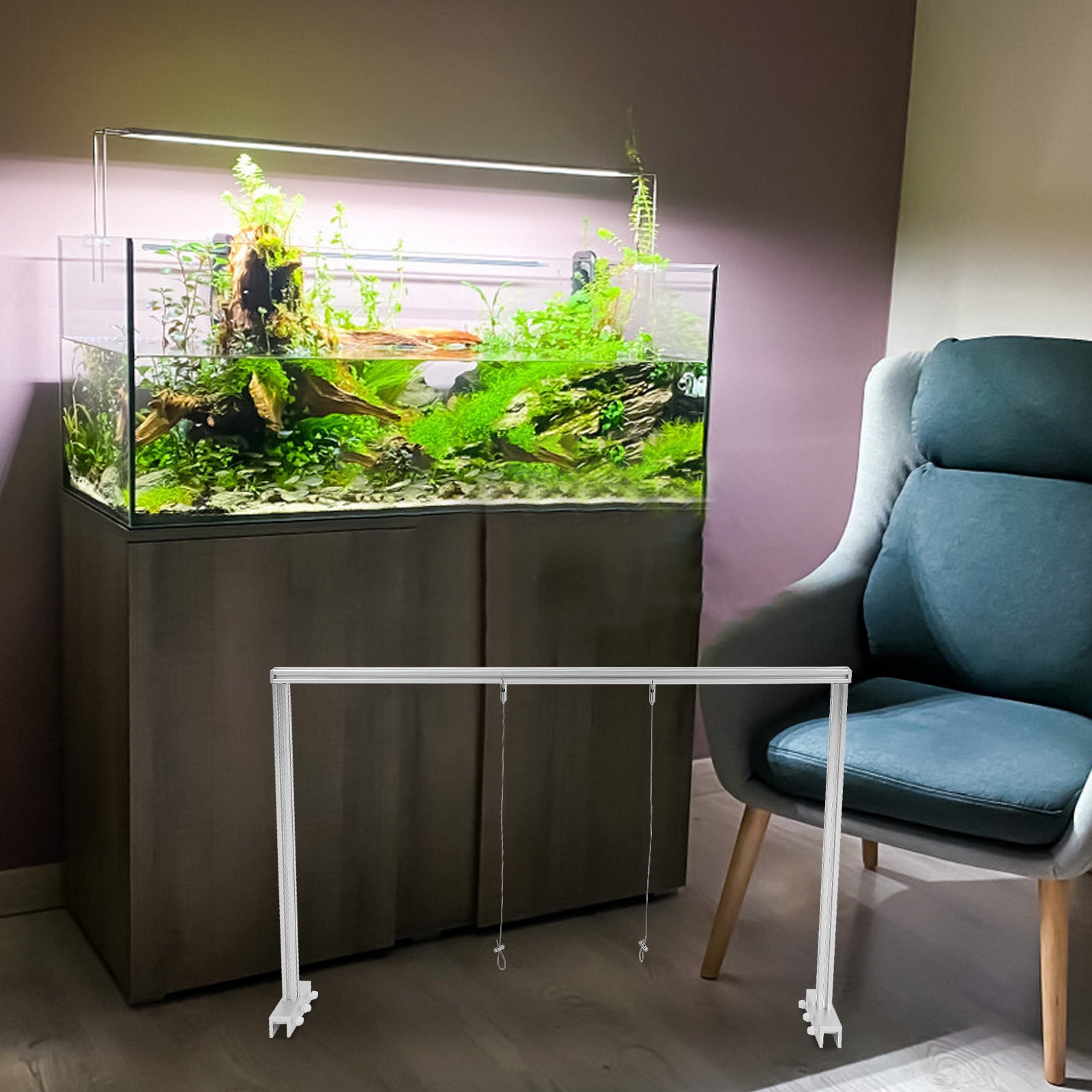 1Set Fish Tank Light Rack Alum - Planted Aquarium Hanging Light reseña y precio