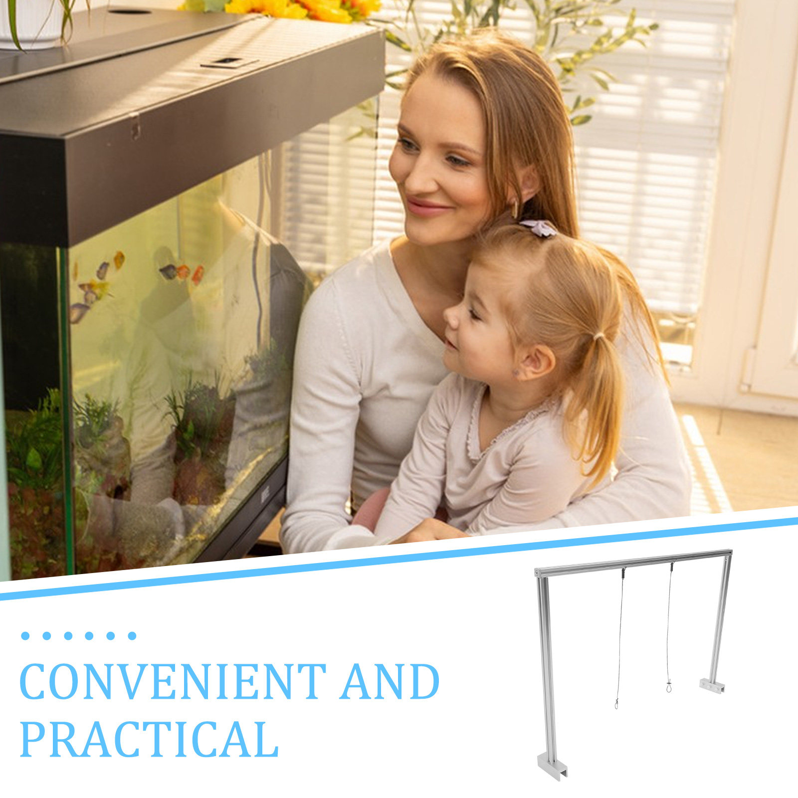 1Set Fish Tank Light Rack Alum - Planted Aquarium Hanging Light reseña y precio