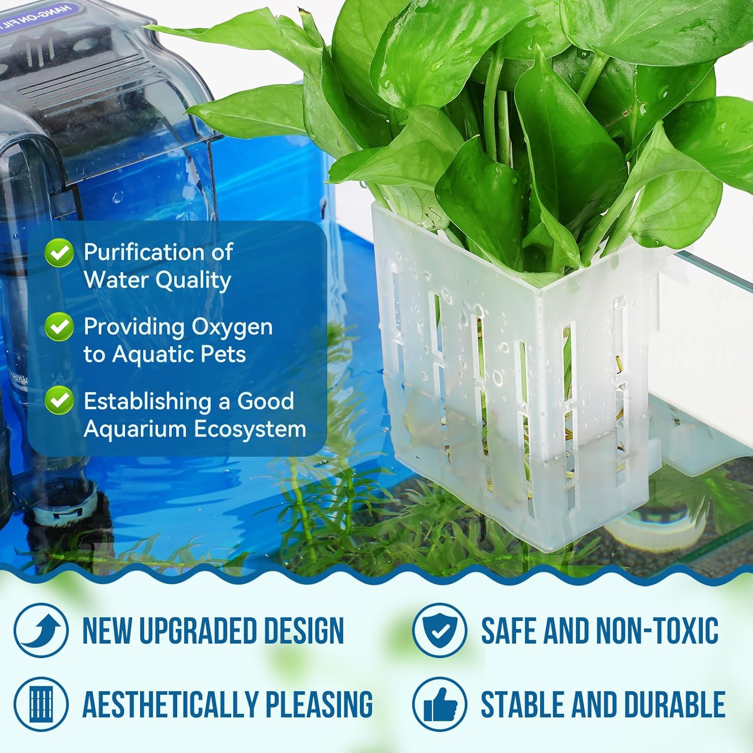 Large Aquarium Plant Holder wi - Aquarium Planted Tank reseña y precio