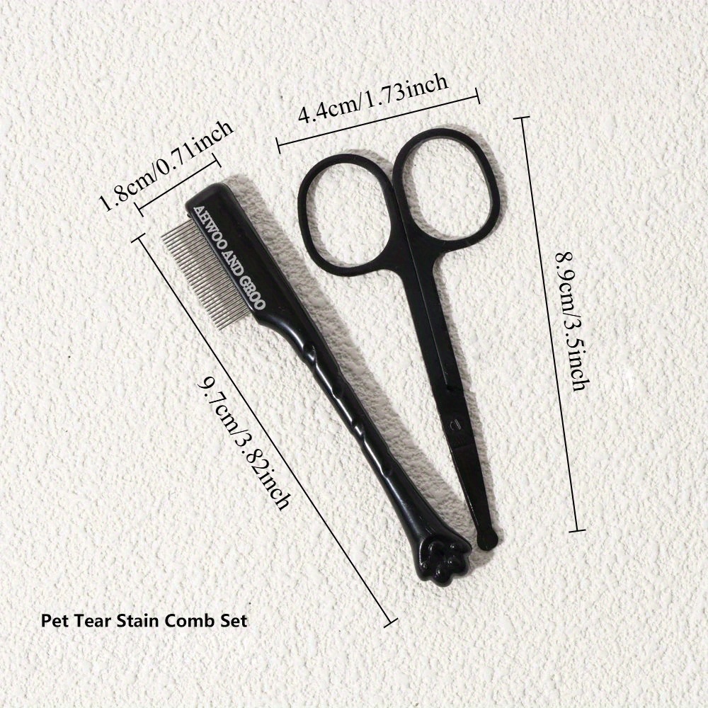 Pet Facial Cleaning Comb Set R - Trimming Scissor Set reseña y precio