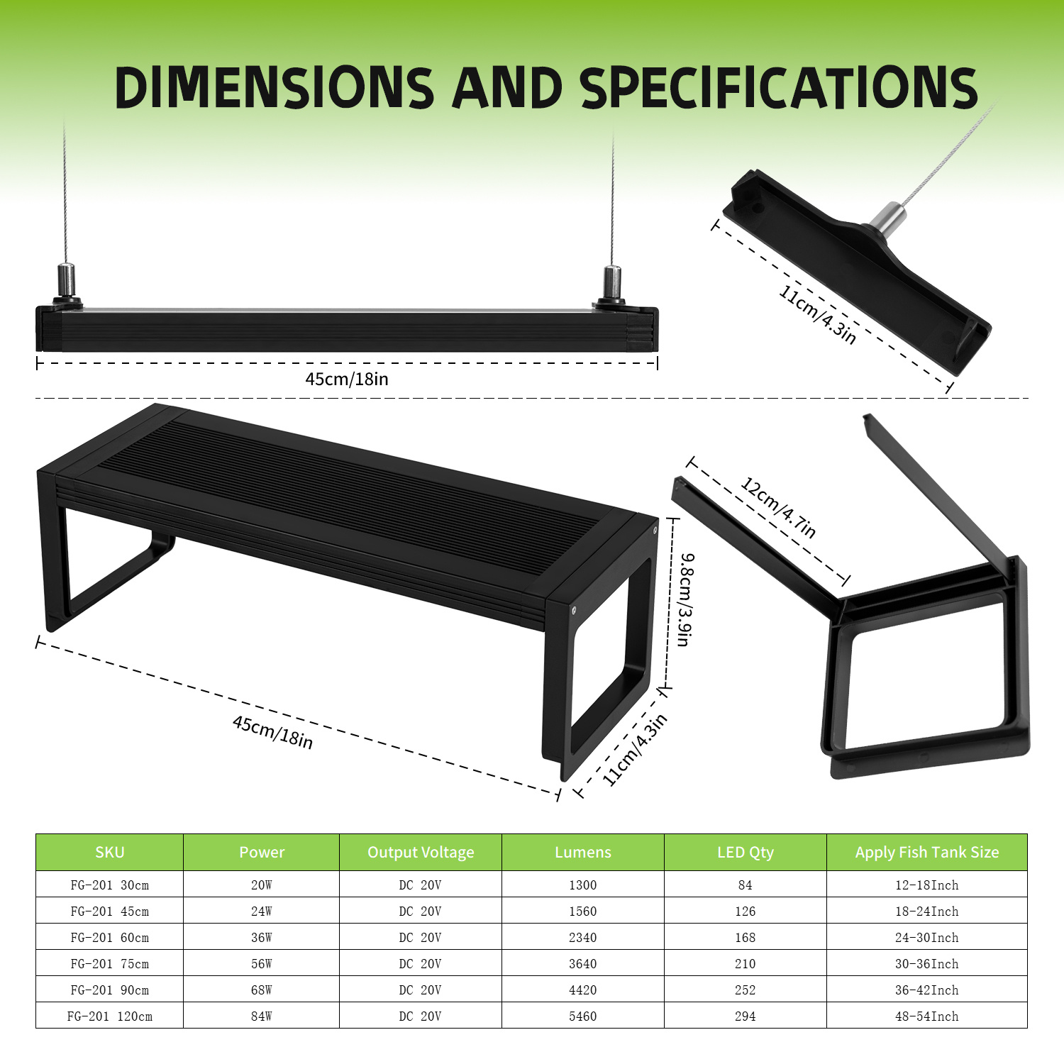 100V-240V Aquarium 24/7 Full S - Planted Aquarium Hanging Light reseña y precio