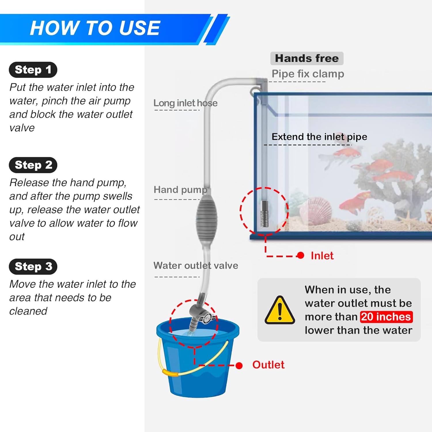 Large Fish Tank Aquarium Sipho - Planted Aquarium Cleaning Kit reseña y precio