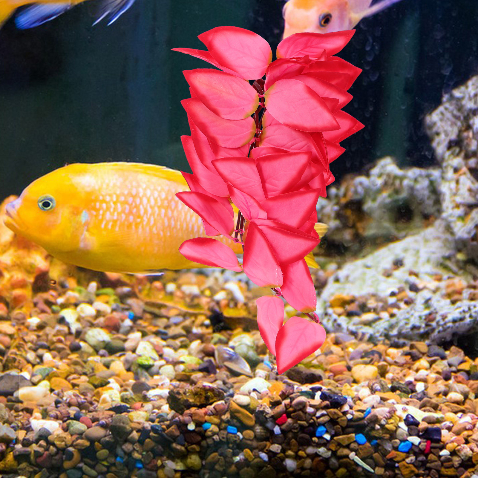 Artificial Realistic Hanging V - Aquarium Plant Vine reseña y precio