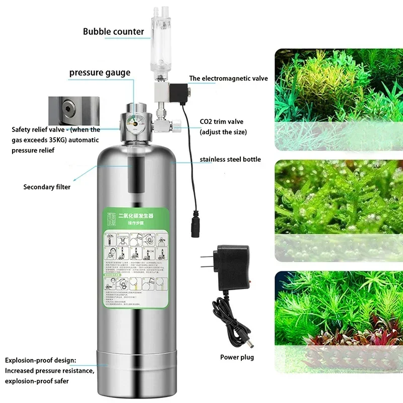 Aquarium CO2 Generator 2L DIY  - Planted Aquarium Kit reseña y precio
