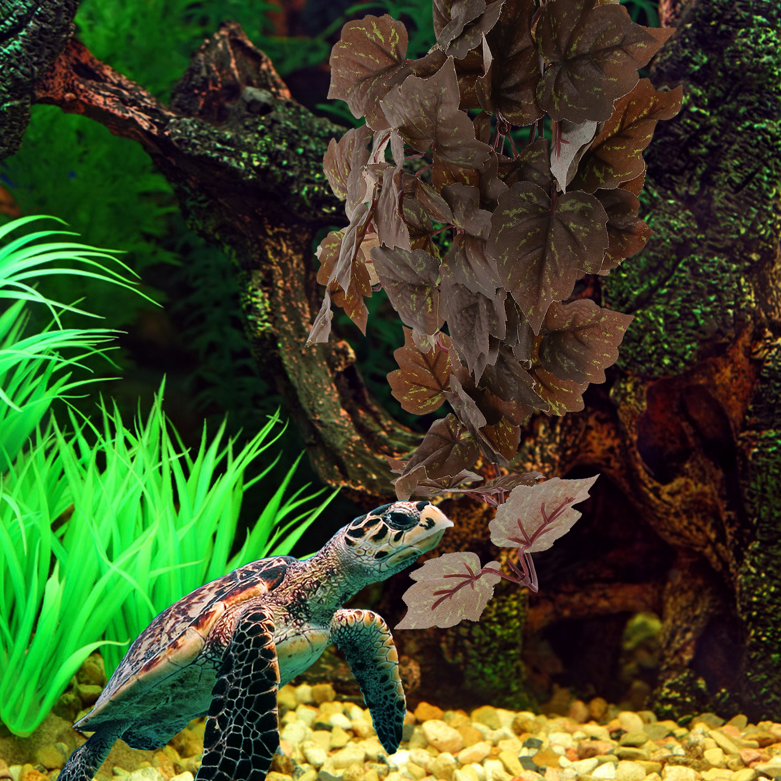 Lifelike Artificial Hanging Pl - Aquarium Plant Vine reseña y precio