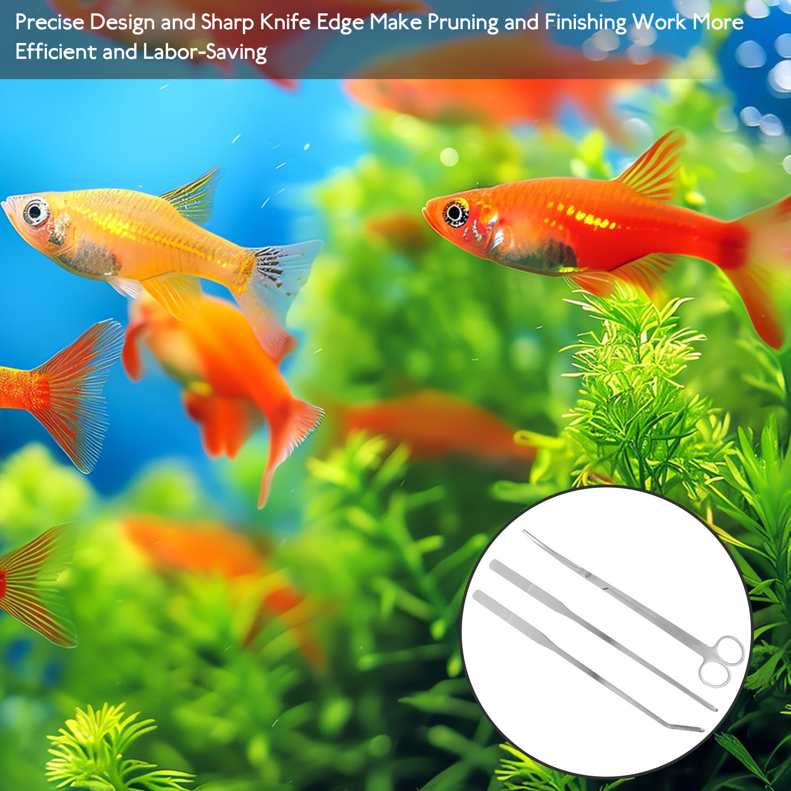 1Set Stainless Steel Aquarium  - Planted Aquarium Cleaning Kit reseña y precio