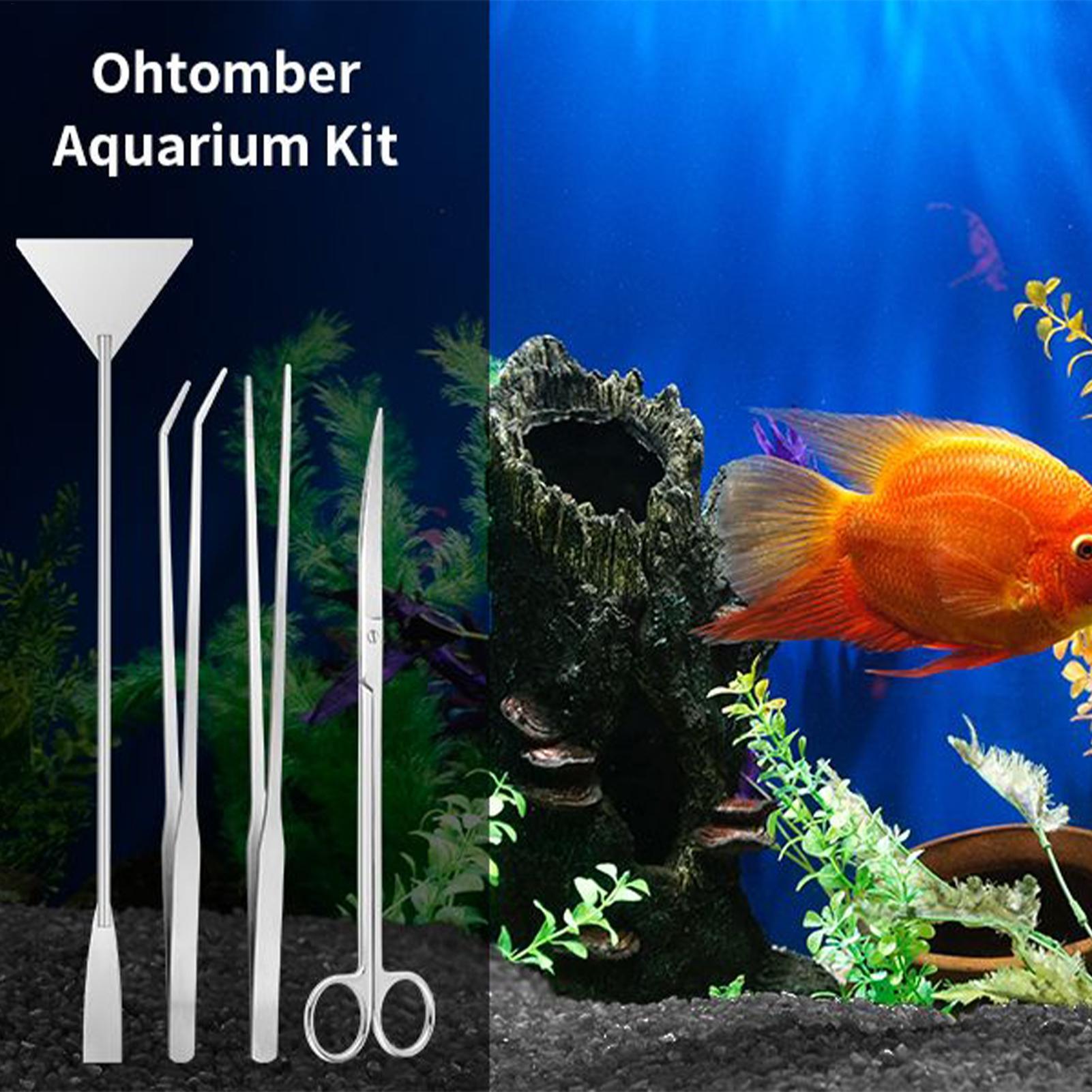 4pcs Aquarium Tool Kit Stainle - Planted Aquarium Cleaning Kit reseña y precio