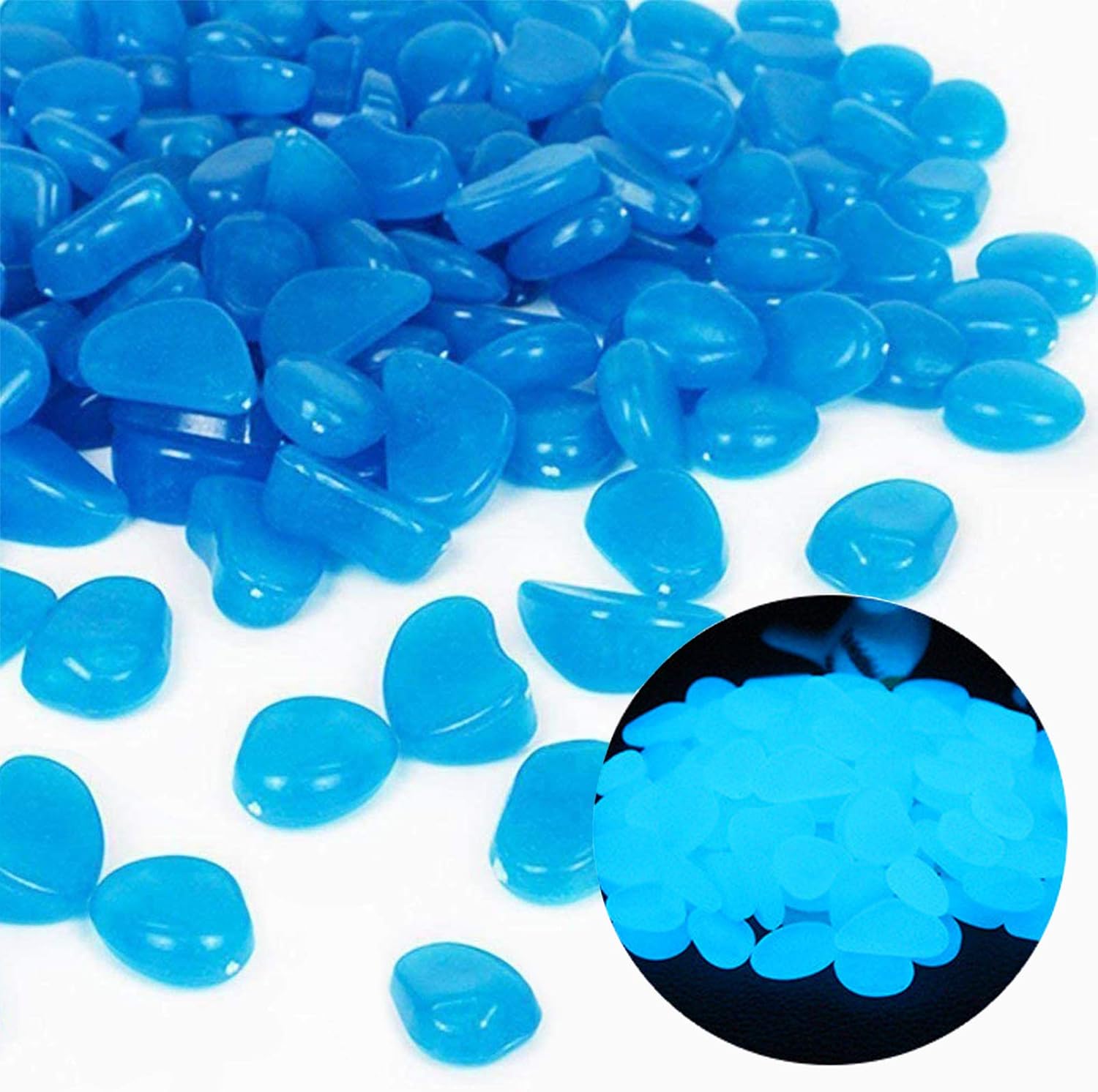 Fish Tank Rocks Glow Blue Pebb - Aquarium Planted Tank reseña y precio