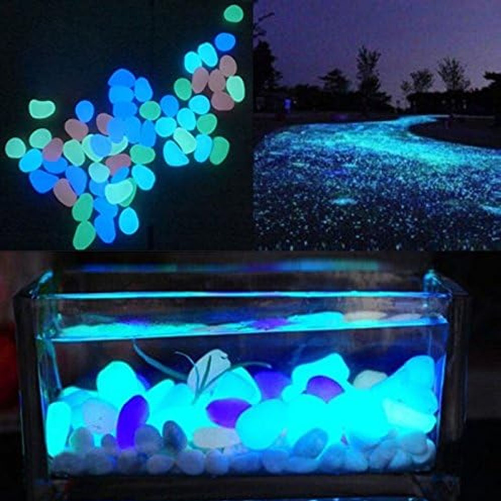 Fish Tank Rocks Glow Blue Pebb - Aquarium Planted Tank reseña y precio