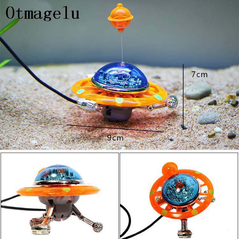 Suspended UFO Aquarium Statue  - Aquarium Sand White reseña y precio