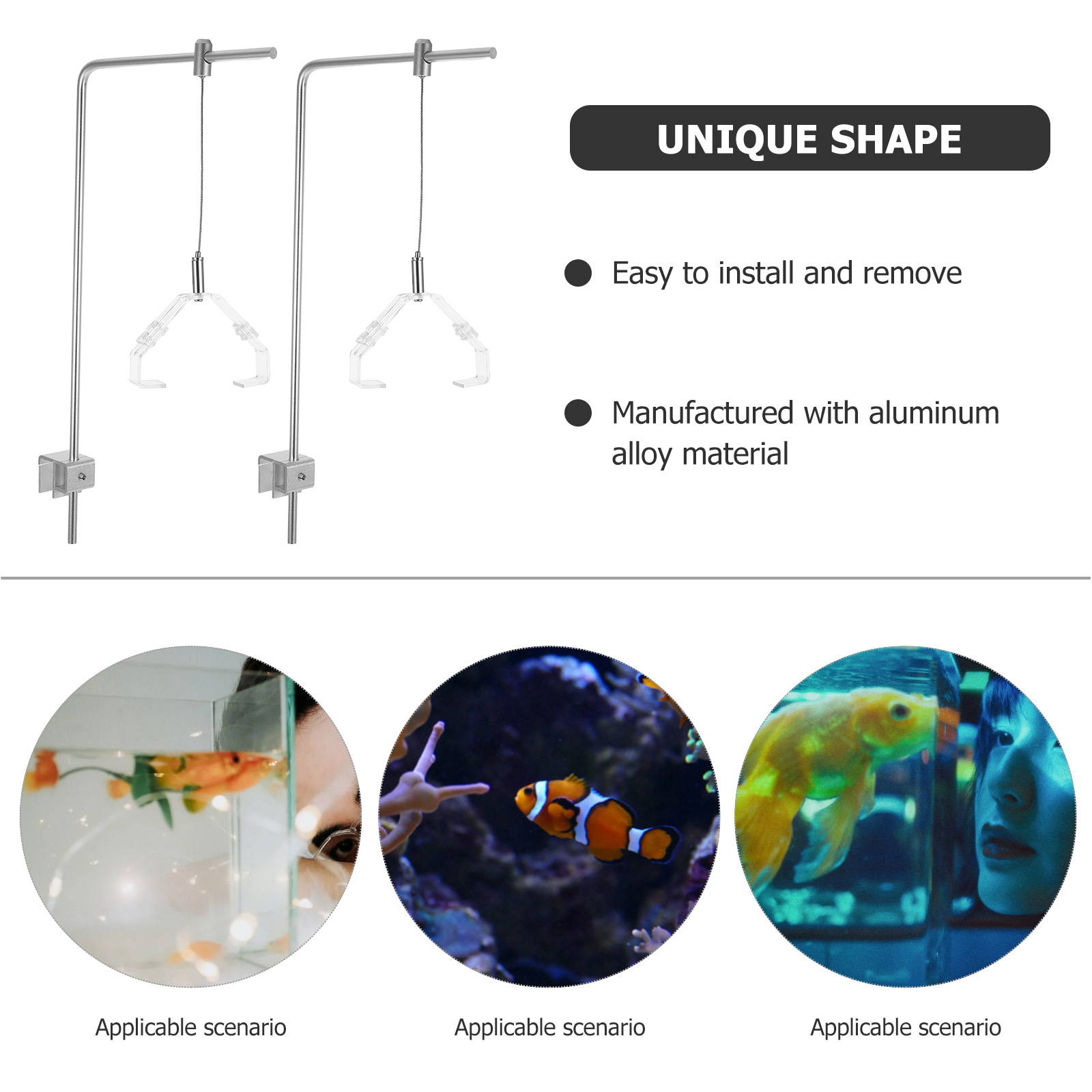 2pcs Aquarium Light Holder Wit - Planted Aquarium Hanging Light reseña y precio