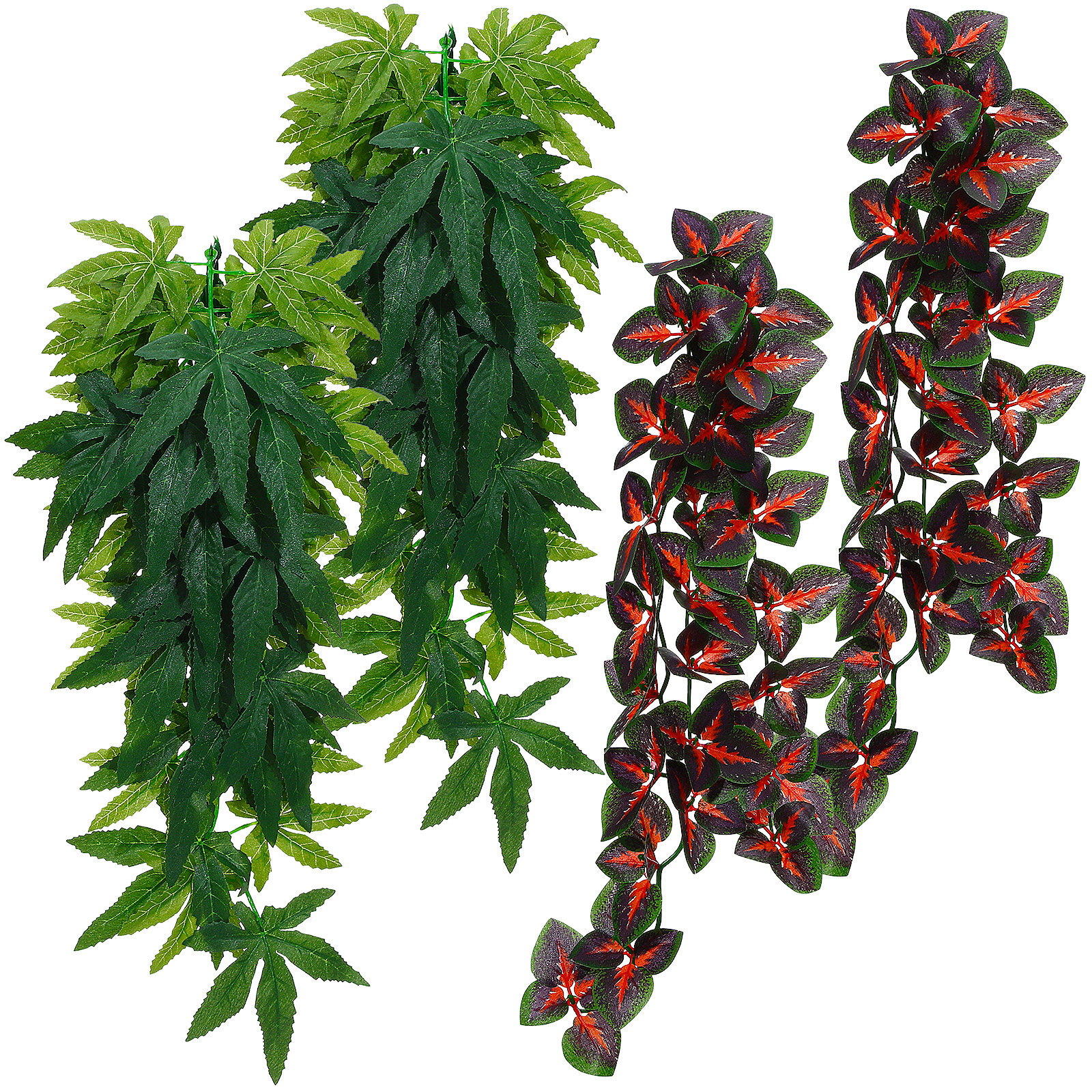 4Pcs Lifelike Artificial Repti - Aquarium Plant Vine reseña y precio