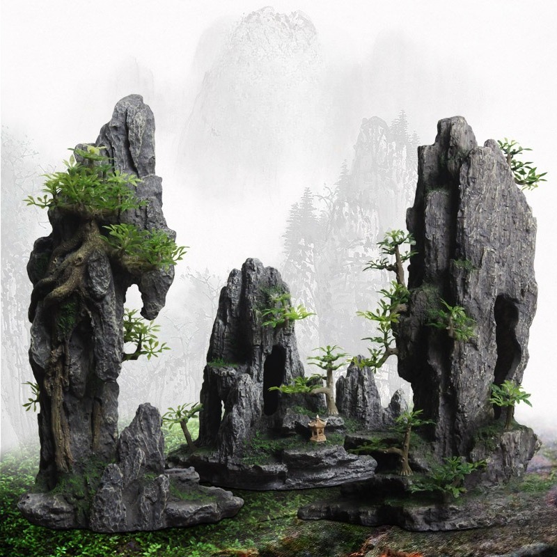 Aquarium Decor Stone Rockery C - Aquarium Sand White reseña y precio