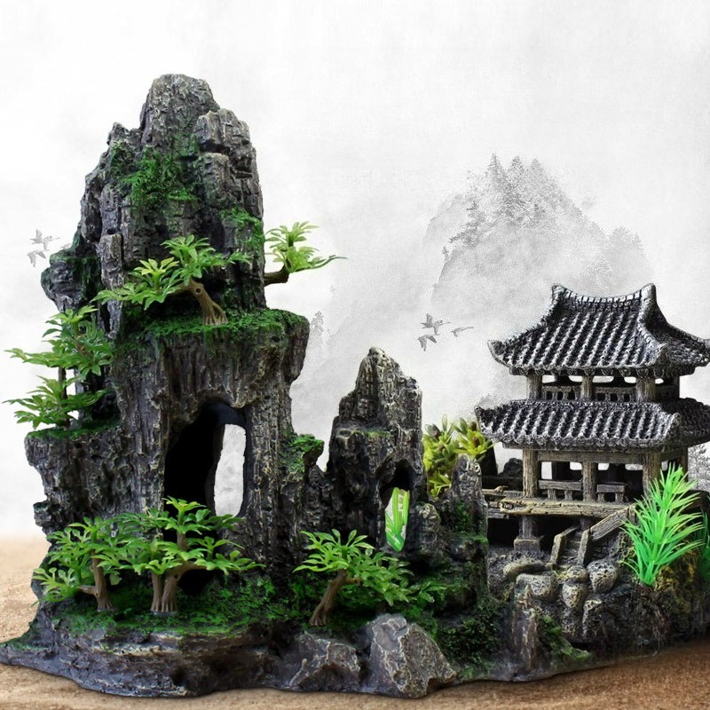 Aquarium Decor Stone Rockery C - Aquarium Sand White reseña y precio