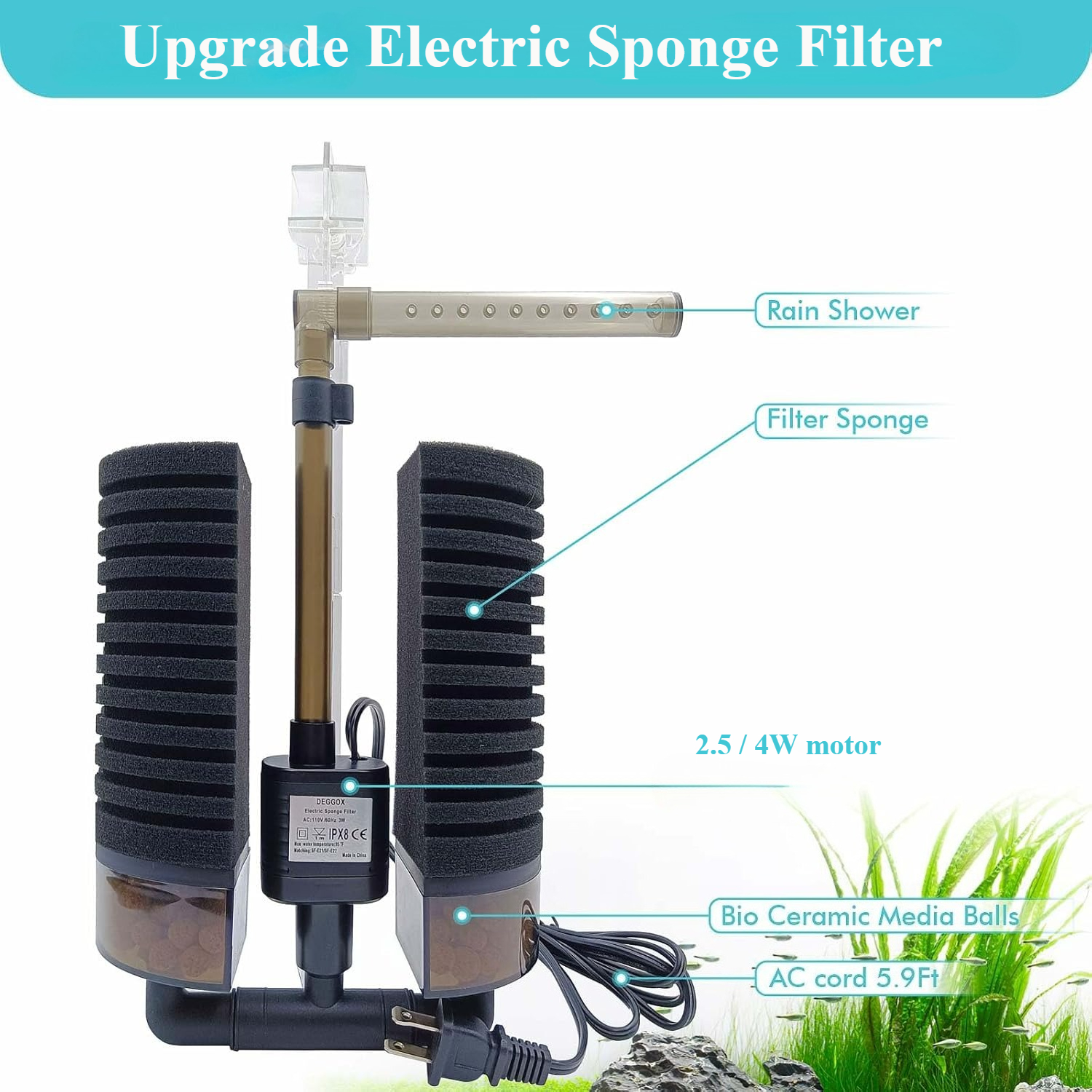 3-IN-1 Clip on Electric Power  - Planted Aquarium Media reseña y precio