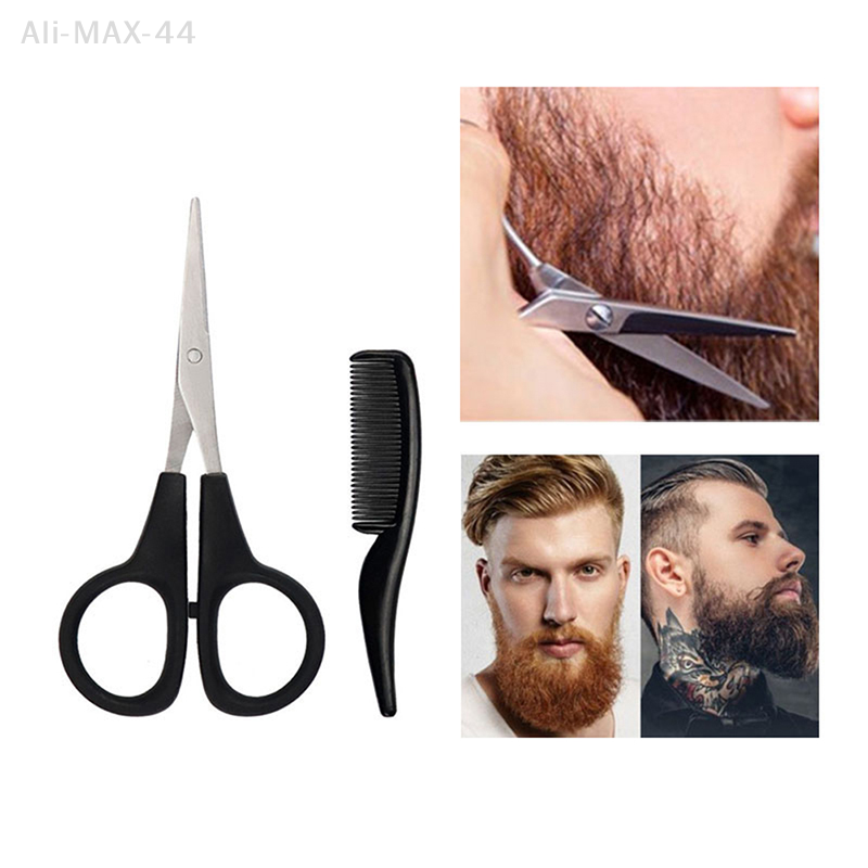 Mens Beard Mustache Comb Nose  - Trimming Scissor Set reseña y precio